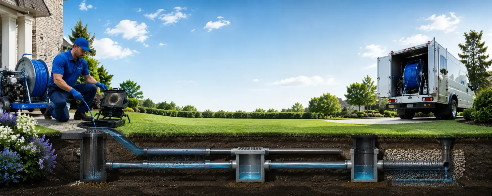 Outdoor drain cleaning information for Lambert, MT